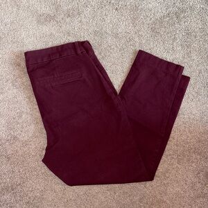 Old Navy Pixie Pants in Deep Burgundy